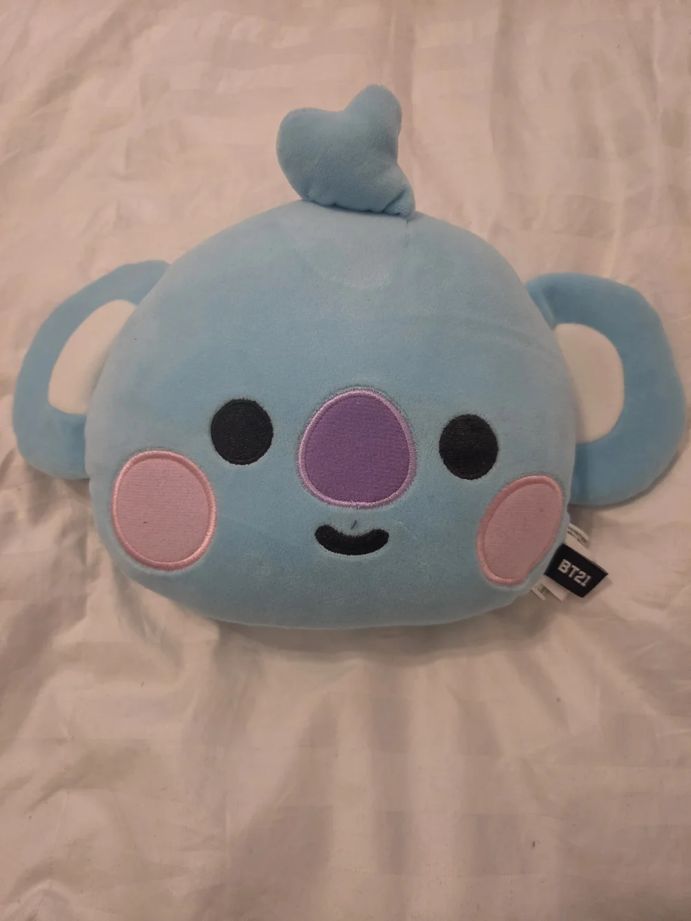 Koya Light Blue Plush Pillow